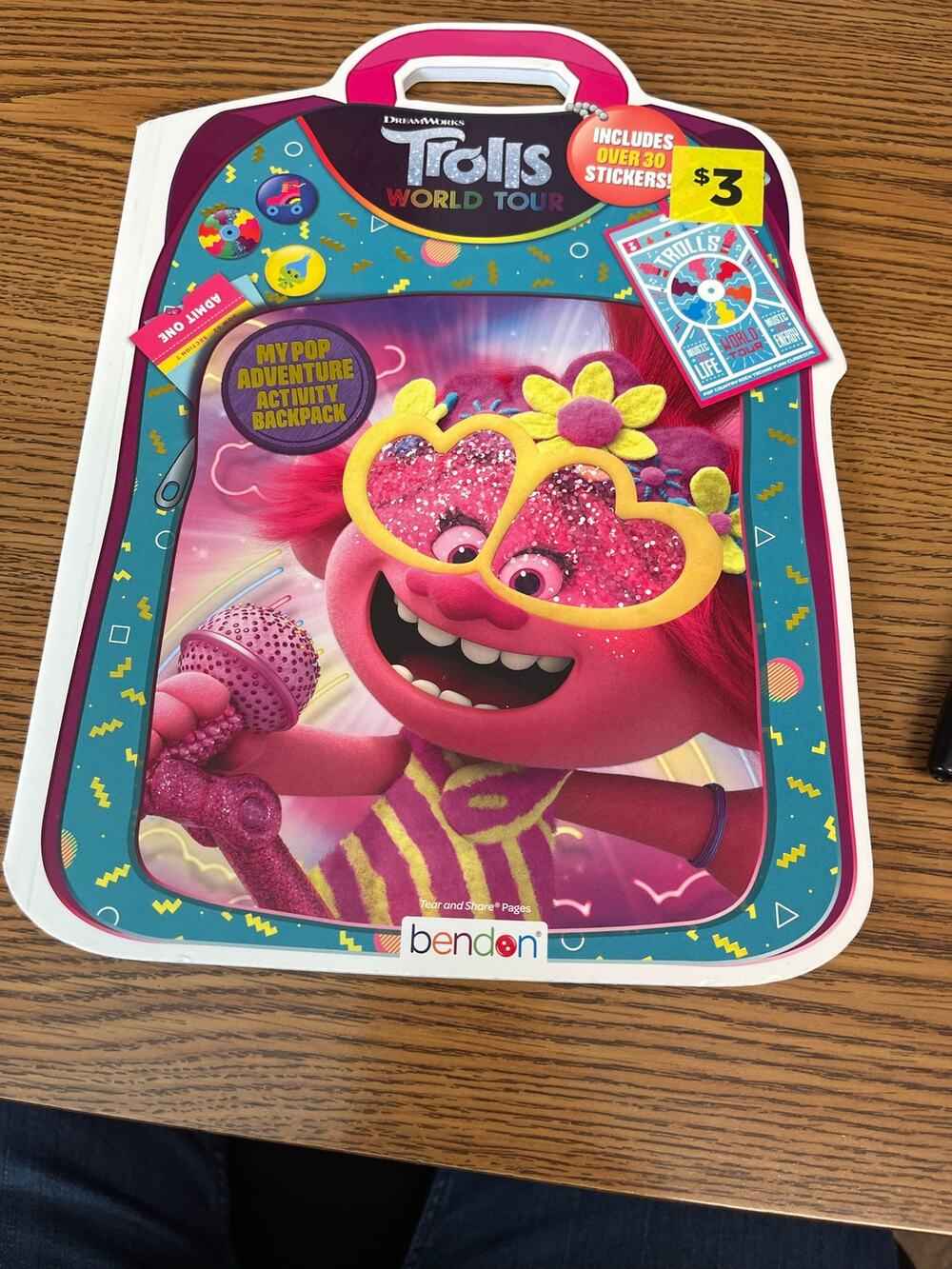 Bendon DreamWorks Trolls World Tour Activity Backpack book over 30 stickers new
